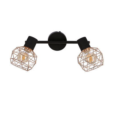 Ceiling lamp wall slat black copper shade Acrobat 92-22202
