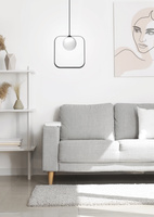 Lampa suspendata patrat negru Tula Ledea 50101074