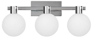 Wandleuchte Chrom/weiße Wandleuchte 3 Maldus 23-01450