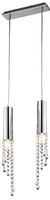 Warm chrome LED 2x3W hanging ceiling lamp + Duero 32-25265 bulbs