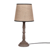 CARDINALE table lamp h 43 cm dark grey 1x40 E27 dark linen lampshade