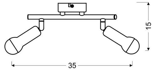 Wall lamp strip 2xE14 satin ARC 92-63298
