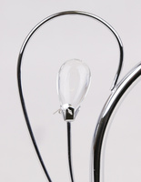 Chrome wall sconce with crystal white lampshade Simpli Candellux 21-64288