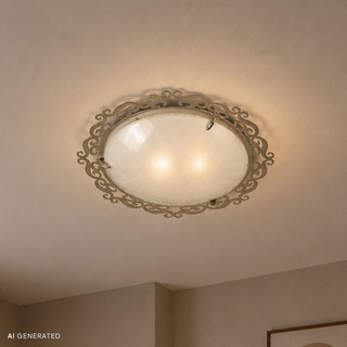 Applique/plafonnier lampe satinée 2xE27 Casablanca 10-39302