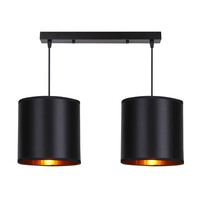 Hanging lamp black 2xE27 Candida 32-00712