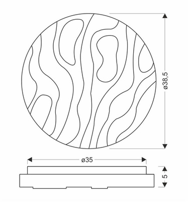 Plafoniera Nevada plafoniera alba 24w led 38,5 cm efect cer