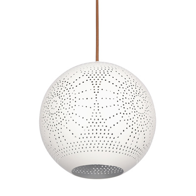 Hanging ceiling lamp 60W E27 openwork white BENE 31-70586
