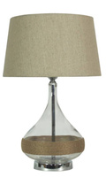 Tischlampe beige Leinwand 40x62cm Eco 41-21502