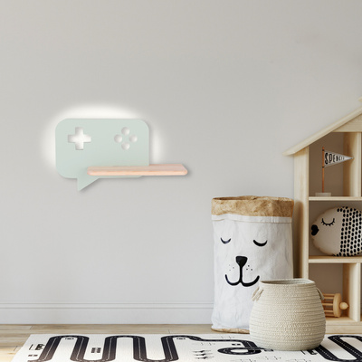 Lampe applique étagère LED 5W Console Kids Menthe Candellux 21-84453