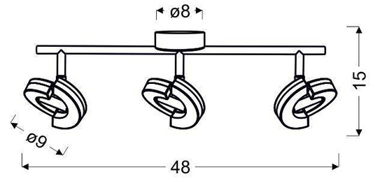 Ceiling lamp Candellux 3 LED Morris 93-67593
