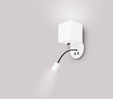 Weiße Hotelwandleuchte mit LED-Leselampe Magnum Candellux 21-75659