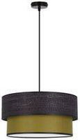 Arezzo lampa wisząca czarny 1x60W E27 abażur czarny+oliwkowy