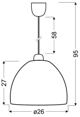 Lampa wisząca Canaria z kloszem pojedyncza niebieska do sypialni E27