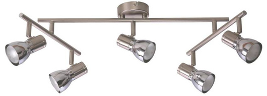 Plafonnier Candellux 95-06281 Libra bande 5X40W E14 R50 nickel mat
