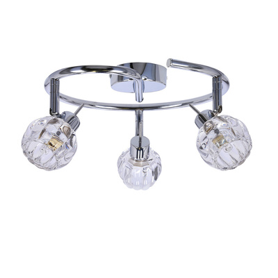 Lampa sufitowa BOMBOLA spot ze szklanymi kloszami regulowana 3-punktowa do salonu