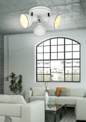 Deckenleuchte schwarz-weiß verstellbarer Plafond 3x40W Zumba Candellux 98-72160