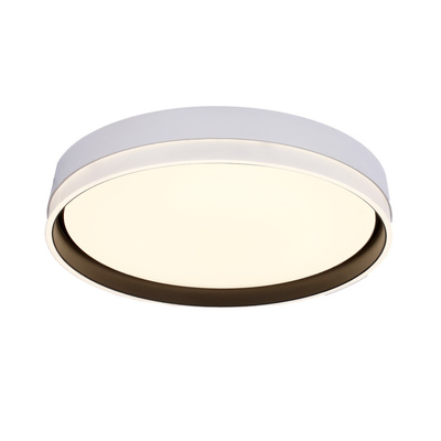 Florida ceiling lamp white + black plafond 24w led 39 cm white shade