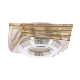 SS-32 amber LED 3W square glass ceiling luminaire Candellux 2228747