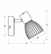 Wandleuchte 1X40W E14 schwarz + chrom MODO 91-61515