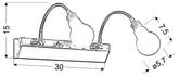 Lampa de perete candellux acrilic 22-27054 led aplice crom alb