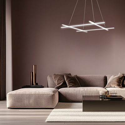 Pendant lamp Led ANDROS 4 light geometric shape designer lamp for living room 4000K