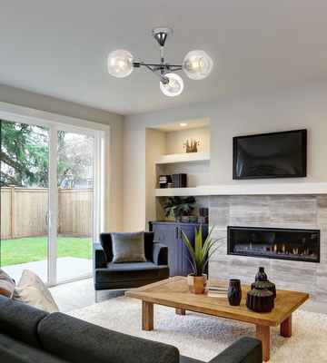 Hanging lamp colorless with a chrome basket Ozzo 33-72214