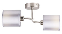 Abajur dublu țesut nichel satinat 2x40W Sax Candellux 22-70678