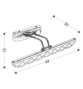 Applique de salle de bain chromée au-dessus du miroir LED 6W 4000K Move Candellux 21-72856