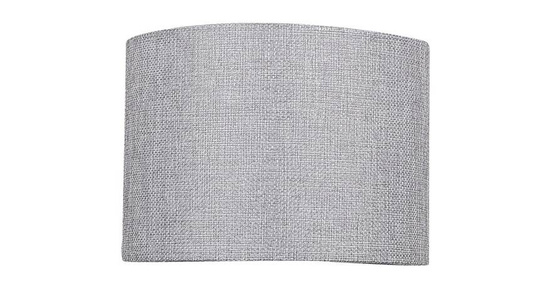 Abat-jour rond gris tissu/PVC E27 Boho Polo 77-35837