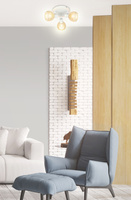 Plafoniera Atarri Candellux 98-68118 plafon lemn alb 3xE14 