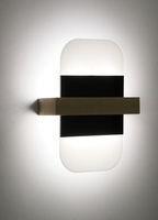 April lamp aplic din lemn 1x6 LED negru+alb