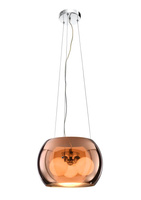 Lampa wisząca sufitowa złota szklana 3x40W G9 Gemo Candellux 31-25104