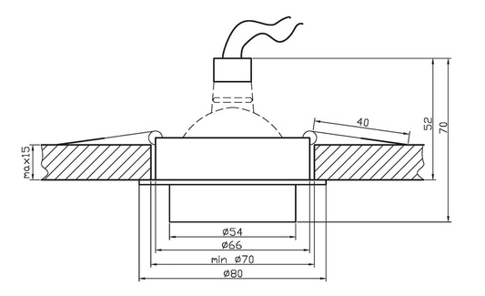 Oprawa stropowa aluminiowa okrągła złota SC-01 2210345