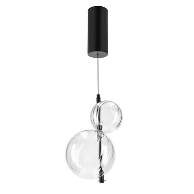 Lampa wisząca Playa szklana z kloszem transparentnym 2-punktowa LED 10W 3000K