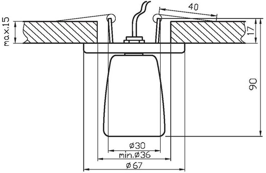 Plafonnier Candellux 2216853 G4