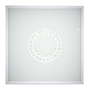 Plafonnier carré en verre blanc LED 16W 4000K 29x29cm Lux Candellux 10-64486