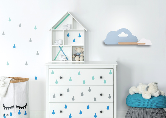 5W LED wall lamp for a child blue and white cloud with a shelf Cloud 21-33567