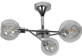 Lampe suspendue incolore avec un panier chromé Ozzo 33-72214