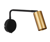 Wall lamp black and gold movable switch 1xGU10 Tina 21-76816