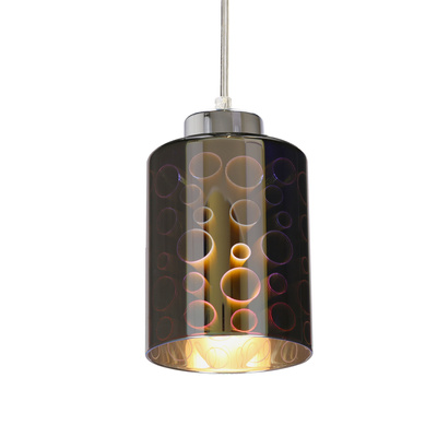 Hanging lamp chrome 3D shade adjustable height Nocturno Candellux 31-57686