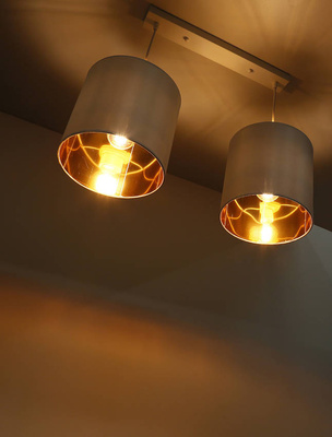 Hanging lamp white strip 2xE27 Atlanta 32-00644