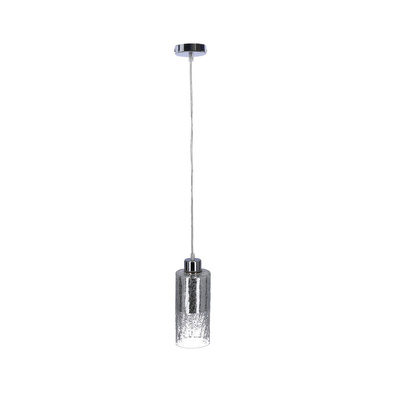 Plafonnier suspendu abat-jour en verre argenté E27 Libano Candellux 31-51646
