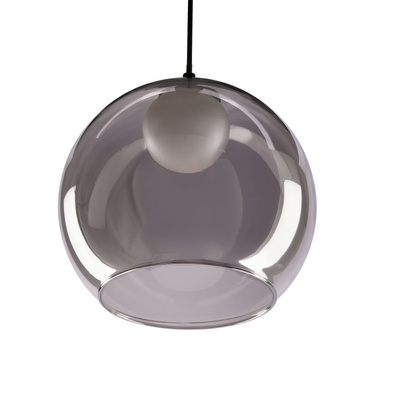 Brin ceiling lamp black 1x15W G9 smoked white shade