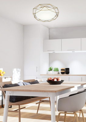 LED ceiling lamp 24W 43cm 3000K gold SVEN 98-66312