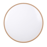 Plafoniera Montana alb + plafon auriu 24w led 40 cm abajur alb