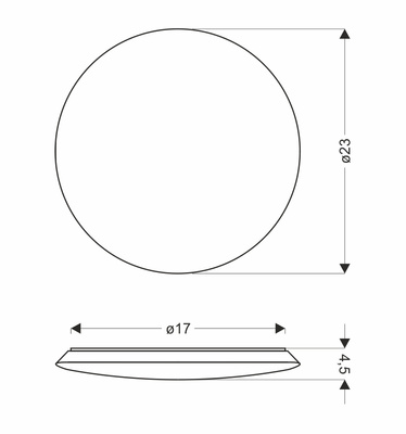 Plafon LED biały 12W 4000K Mega 12-75048