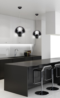 Moderne schwarze Hängelampe Bolla 31-05090