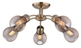 Patina ceiling lamp with a wire shade 5x60W Gliva 35-56603