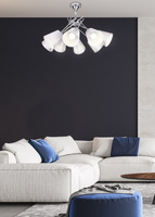 Adjustable chrome ceiling lamp 8 Vox 38-70647