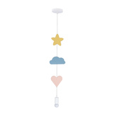 heart cs lampa wisząca 1x20w E27 iq kids różowy+niebieski+biały